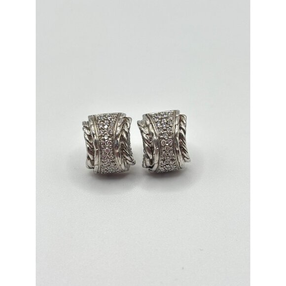 John Hardy 18K & 925 Sterling Silver Earrings - Picture 1 of 9